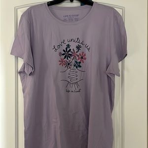 LIFE IS GOOD tee shirt.